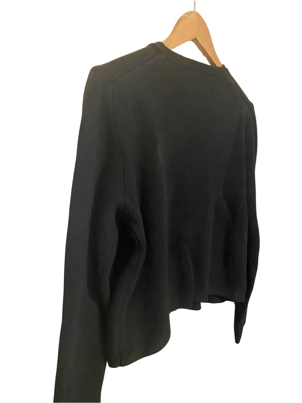 J. Crew Emilie Sweater Lady Jacket in Black Cotton Knit Size M - Picture 4 of 4